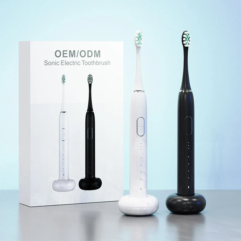 Brosse à dents électrique sonique intelligente sans fil rechargeable pour le voyage, blanchiment des dents, ultrasonique, étanche IPX7